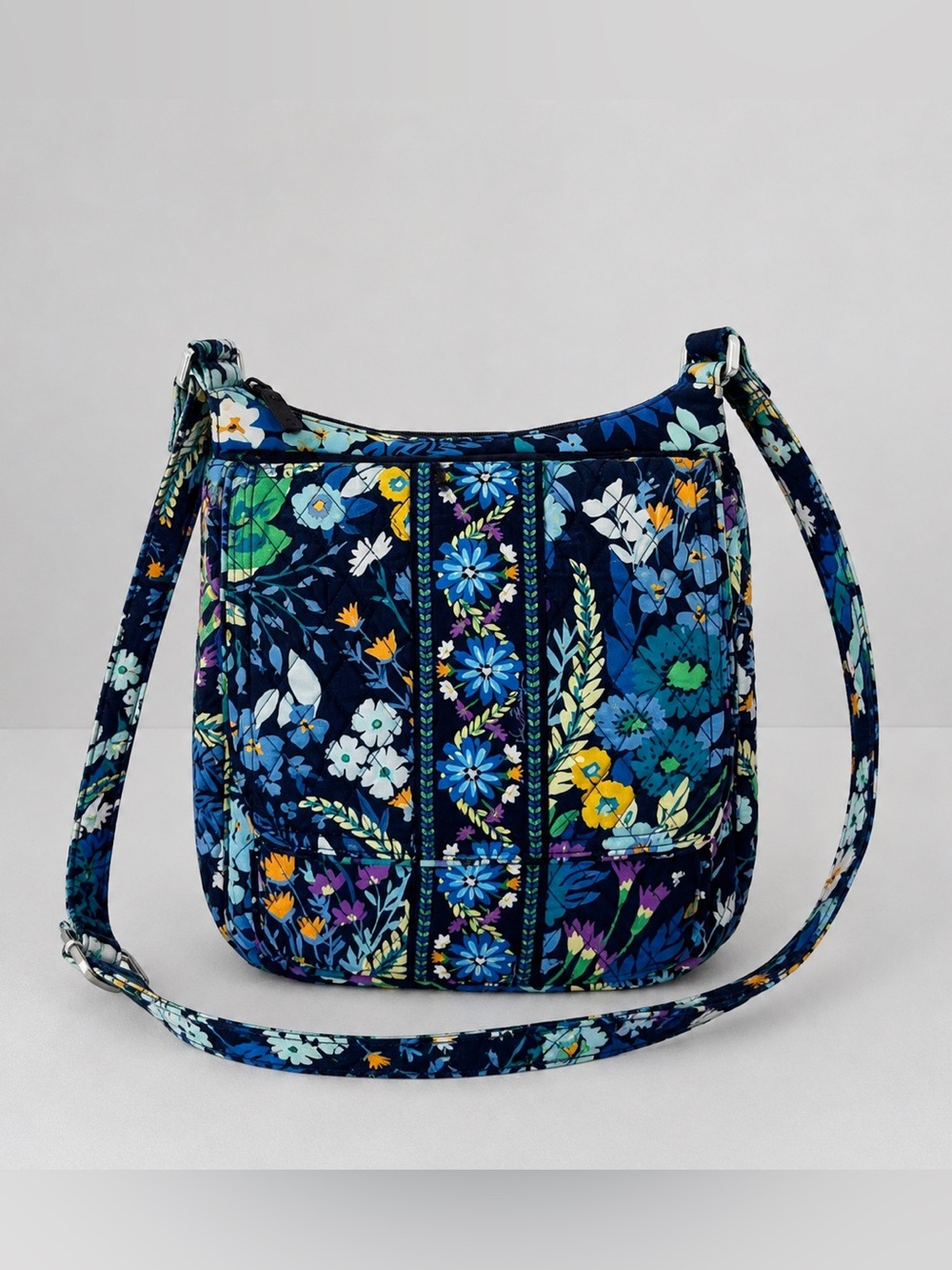 Vera Bradley Midnight Blues Mail Bag Crossbody Purse Floral Cottage Bohemian